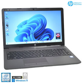 美品 M.2SSD256G HDD500G HP 250 G7 Notebook Core i5 8265U メモリ8G Webカメラ Wi-Fi マルチ USB3.1 Windows11【中古】
