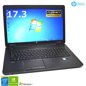 Windows7 メモリ32GB Quadro搭載 17.3型FHD HP ZBook 17 G2 Core i7 4810MQ m.2SSD512G HDD500G Blu-ray Wi-Fi モバイルワークステーション【中古】
