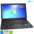 Windows7 Quadro 17.3型 フルHD メモリ32GB HP ZBook 17 G2 Core i7 4810MQ Blu-ray m.2SSD512G HDD500G Wi-Fi モバイルワークステーション【中古】
