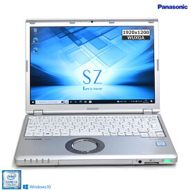 12.1型 WUXGA 中古ノートパソコン Panasonic Let's note SZ6 Core i3 7100U M.2SSD128G メモリ4G Wi-Fi Webカメラ Windows10【中古】