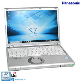 SIMフリー ノートパソコン 中古 12.1型 WUXGA Panasonic Let's note SZ6 Core i5 7300U M.2SSD256G Webカメラ メモリ8G Wi-Fi Windows10【中古】