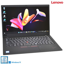 フルHD Lenovo ThinkPad X1 Carbon 7th 第8世代 Core i5 8365U M.2SSD256G メモリ8G Webカメラ Wi-Fi USBType-C Windows11【中古】