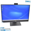 タッチパネル 液晶一体型 フルHD 23.8型 DELL Optiplex 7460 AIO Core i5 8500 m.2SSD256G HDD500G メモリ8GB Webカメラ Wi-Fi Bluetooth Windows11【中古】