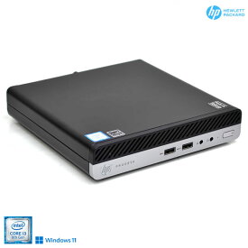 ミニPC Windows11 HP ProDesk 400 G4 DM 4コア Core i3 8100T m.2SSD256G メモリ8G USB3.1【中古】