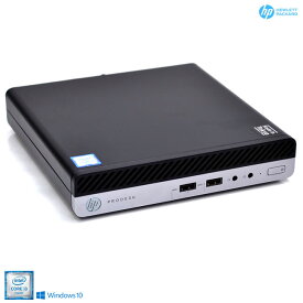 Wi-Fi内蔵 ミニPC 中古パソコン HP ProDesk 400 G3 DM Core i3 6100T メモリ8G SSD128G Bluetooth USB3.1 Windows10【中古】