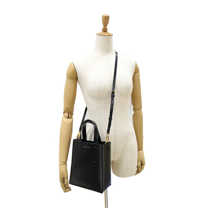 美品）MARNI マルニ SHMP0039Y0 ミュゼオ ミニ カーフスキン レザー 