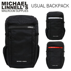 MICHAEL LINNELL マイケルリンネル Usual Backpack ユージュアル バックパックリュック メンズ レディース ブラック 黒 ML-034プレゼント ギフト 通勤 通学 送料無料 国内正規品 母の日