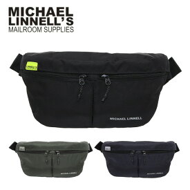 MAX300円OFFクーポン配布中！5/27 1:59まで MICHAEL LINNELL マイケルリンネル Waist Bag ウエストバッグ斜め掛け ボディバッグ コンパクト メンズ レディース ブラック グレー ネイビー MLEP-11 2Lプレゼント ギフト 通勤 通学 送料無料 国内正規品 bgsin 父の日