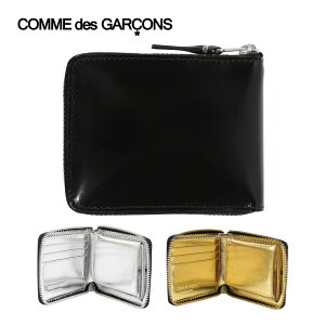 Wallet Comme des Garcons �E�H���b�g �R�� �f �M�����\�� MIRROR INSIDE �~���[ �C���T�C�h SA7100MI 2�܂� ���K����R���p�N�g ���E���h�t�@�X�i�[ �����Y ���f�B�[�X �u���b�N �S�[���h �V���o�[�v��