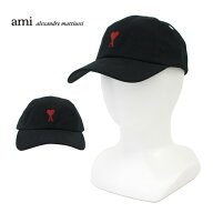 AMI PARIS アミ パリス エンブロイダリー キャップ ピーチエフェクト コットンギャバジン キャップ 帽子 …