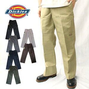 Dickies �f�B�b�L�[�Y Double-knee work pants�_�u���j�[ ���[�N�p���c ���[�Y�t�B�b�g �����O�p���c ���[�N�p���c ���Y�{�� �X�g���b�` �����Y ���f�B�[�X �u���b�N D85283 �����|�C���g ���S �v���[