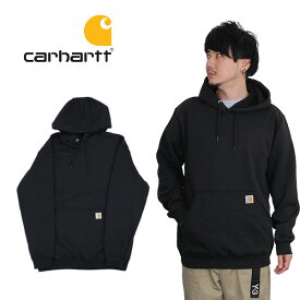 MAX300円OFFクーポン配布中！4/27 9:59まで Carhartt カーハート Midweight Hoodie ミッドウェイト フーディパーカー スウェット 長袖 プルオーバー メンズ ブラック K121プレゼント ギフト 通勤 通学 送料無料 母の日