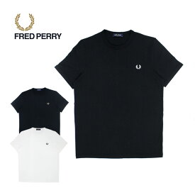 FRED PERRY フレッドペリー 半袖 Tシャツ トップス クルーネック M3519 100 102 U78 メンズ レディースブラック 黒 ホワイト 白 カジュアル コットン ブランド 人気 プレゼント 通勤 通学 送料無料