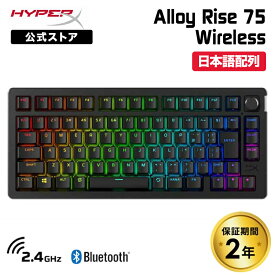 ［メーカー公式店］HyperX Alloy Rise 75 ワイヤレス メカニカル ゲーミングキーボード 75%レイアウト テンキーレス 日本語配列 ホットスワップ対応 91Y91AA#ABJ ハイパーエックス ライズ ゲーミング キーボード ホットスワップ 赤軸
