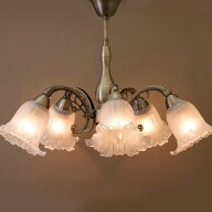 シャンデリア 5灯 クラシカルシーリングランプ LED電球対応 E26 照明器具 ロクサーヌ シンプル モダン 低…