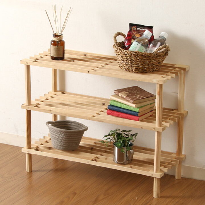 楽天市場 棚 木製 シェルフラック 木製 3段 北欧 シェルフ 収納 収納ラック 収納棚 おしゃれ スリム オープンラック オープンシェルフ ウッドラック リビング システムラック 収納ラック オープンラック フリーラック キッズラック 子供部屋 まくらステーション イプノス
