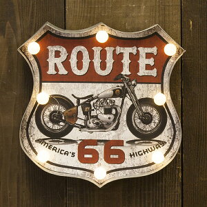 ƖŔ AJNVbN LED Sign TC ROUTE 66 Motorcycle rOX^WI A Ŕ re[W AeB[N  K[W AG American Classic LED Sign