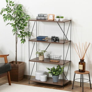 ワイヤーラック 4段 ディスプレイラック 簡単組立て 幅60cm オープンラック シェルフ ラック 棚 収納 ディスプレイ 飾り棚 オープンシェルフ フリーラック サイドボード シンプル おしゃれ