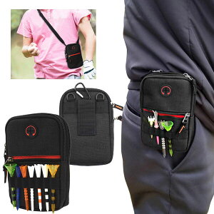 ゴルフ ベルトポーチ ゴルフバック ラウンドポーチ ゴルフバッグ ティー収納 ボール収納 軽量 ケース 練習場 ショートコース コンパクト バッグ ゴルフ用品 キャディーバッグ 打ちっぱなし
