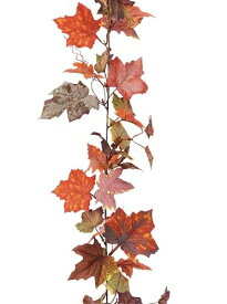 フロストメープル ガーランド (ワイヤー入り) 全長180cm 造花 観葉植物 フェイクグリーン おしゃれ インテリア 店内装飾 壁掛け