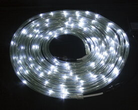 LEDイルミネーション チューブライトのような流れるストリングライト コントローラ付(流れる点滅) 10m(連結可) ホワイト クリスマス 飾り イルミネーション イベント
