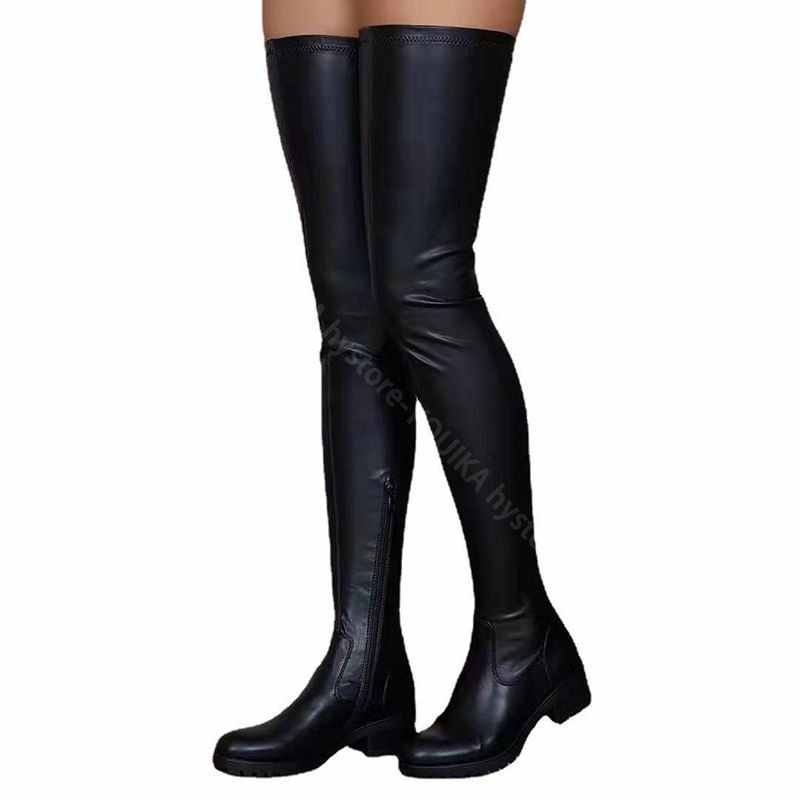 楽天市場】800円OFFクーポン 女性の腿の高いブーツ ストレッチ