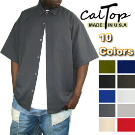 【Made in USA】【全10色】CalTop OG無地 S/Sシャツ[カルトップ]キャルトップ 無地シャツ カルトップ 半袖シャツ 大きいサイズ メンズ シャツ LL 2L 3L 4L 5L