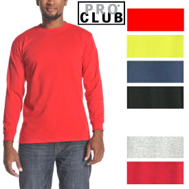 【119】PRO CLUB (プロクラブ) （全8色）【あす楽】 M〜2XLサイズ！[2XL〜5XLもございます！]Pro club COMFORT (コンフォート) PROCLUB無地/プレーン 長そでTシャツ(L/S TEE)小さいサイズ大きいサイズスノボー ウェアス インナー 作業着M L LL 2L 3L 4L 5L