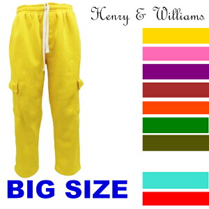 HENRY & WILLIAM�@(H&W) [�w�����[���E�B���A��] �y�S12�F�zNew york style CARGO SWEAT PANT�@[�����y]�y4XL�`6XL�z �傫���T�C�Y ���n�J�[�S�p���c�@�X�G�b�g�p���c�h��@�X�E�F�b�g �T�C�h�|�P�b�g�v�t�� 