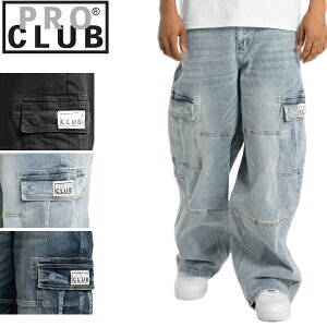 32PC0606 Pro Club Men's Heavyweight Baggy Fit Denim Cargo Pant (�v���N���u) �w�r�[�E�G�C�g�o�b�M�[�f�j���J�[�S�p���c�y28�`40�C���`�z PROCLUB �|���N���u�@�����Y�傫���T�C�Y �_�{�_�{�p���cpro club �W��