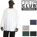 【154】【S〜XL】DRY PRO PRO CLUB(プロクラブ)ドライプロ　【全2色】100％ポリエステル　ヒップホップ衣装　ダンス　衣装【2XL〜7XLもございます】PROCLUB 無地/プレーン 長袖Tシャツ小さいサイズ大きいサイズ　インナー 作業着M L LL 2L 3L 4L 5L