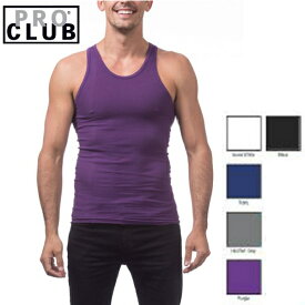 【112】3～5XLバラ PRO CLUB　(プロクラブ)　バラ売り　リブ編みタンクトップ【全4色】【3XL〜5XL】（1枚のみ） PROCLUB Men's Athletics Shirt 大きいサイズ