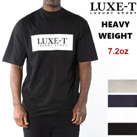 LUXE-T GRAPHIC LOGO T-Shirt 7.2oz　(ラグジーT)ボックスロゴ 7.2オンスヘビーウェイト 【M〜2XL】3XL〜5XLもございます Box Logo 半袖無地/プレーン ショートTシャツ(S/S TEE)大きいサイズメンズ　ストリート　ヒップホップインナー M L LL 2L 3L 4L 5L