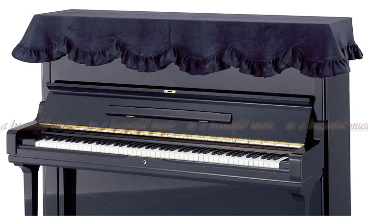 its 黒のピアノに黒のカバー 魅力的な 年末年始大決算 シックなブラックベロア生地のピアノカバー トップカバー