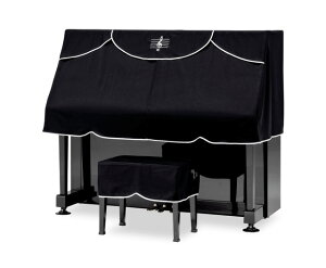 【its】Rakuten出店17年感謝!ピアノクロス同梱プレゼント中です!アップライトピアノカバー(ハーフカバー) 吉澤PC-440BK「ワンポイントにト音記号の刺繍」【各サイズ選択可】
