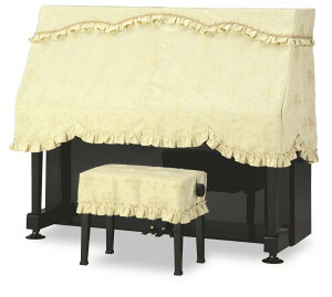 【its】Rakuten出店17年感謝!ピアノクロス同梱プレゼント中です!アップライトピアノカバー(ハーフカバー) 吉澤PC-686TG「エンブレムモチーフに佇むト音記号」【各サイズ選択可】