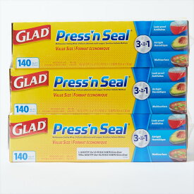 グラッド プレス＆シール 3本セット プレスアンドシール GLAD Press'n Seal 多用途シールラップ 30cmX43.4m × 3個【送料無料】