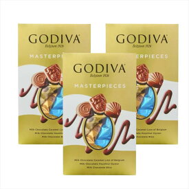 【3箱セット】GODIVA ゴディバ マスターピース アソートボックス【360g】3種類 セット（ミルクチョコレートヘーゼルナッツプラリネ ミルクチョコレートキャラメル ミルクチョコレートプリス)【送料無料】