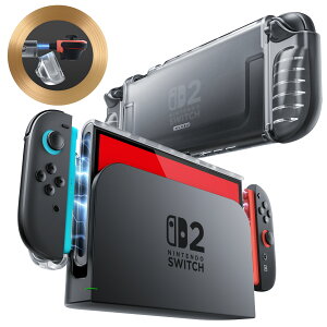 SUPCASE Nintendo Switch 2 2025p P[X ϏՌ Obv TPUObv یJo[ hbLO\ lԍHw ̌^ ₷ Joy-Con Rg[[Ή
