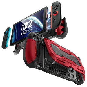 Mumba ケース Nintendo Switch 2対応 2025 防塵 耐衝撃 フリップスタンド付き 人間工学 ゲームカード5枚&TFカード2枚収納可能 グリップ部分回れるドッキング可能 Joy-Con コントローラー対応