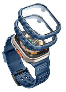 �y�����z�y2023�V�^�zi-Blason Apple Watch Series 8/7 45mm 2022 Apple Watch Ultra 49mm �ی�J�o�[ �����p�o���h �S�ʕی� 2���ی�t�B�����t�� �Ռ��z�� �o���h�ƃP�[�X��� ��� ���v�o���h �u���b�N Armrobox