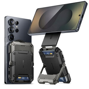 SUPCASE MagSafe �}�O�l�b�g�E�H���b�g 5���J�[�h�z���_�[ ���߉\�ȃX�^���h RFID�u���b�L���O �J�[�h�z���_�[ Samsung Galaxy S26/S25�AGoogle Pixel 10�AiPhone 17/16/15/14�Ή�