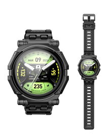 i-Blason Samsung Galaxy Watch 5 Pro 45mm (2022) 保護カバー 全面保護 2枚画面フィルム付き 交換用バンド 衝撃吸収 バンドとケース一体 頑丈 時計バンド ブラック Armorboxシリーズ
