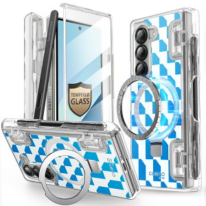 i-Blason Galaxy Z Fold 6 (2024) 保護カバー 米軍MIL規格取得 保護フィルム付き スタンド付き ワイヤレス充電対応 ペン収納 女性向け おしゃれ 二重の構造 耐衝撃 綺麗 かわいい バンパー Cosmoシリー