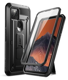 SUPCASE Google Pixel 5A 5G ケース 2021 バンパー 全面保護 耐衝撃 防塵デザイン 腰掛けクリップ付き アウトドア 液晶保護フィルム付き スタンド機能 黒 UBProシリーズ