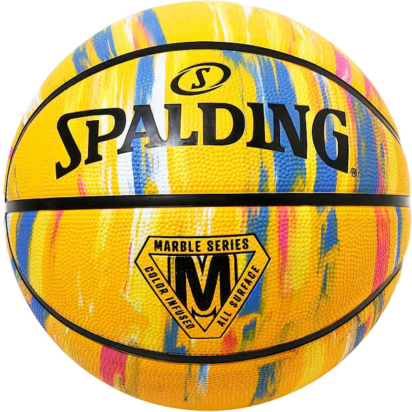 スポルディング 女性用 バスケットボール 6号 マーブル イエロー バスケ 84-410Z ゴム 外用ラバー SPALDING 正規品 ボール 