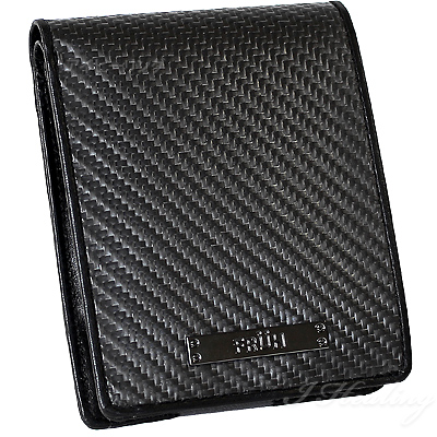 FRUH二つ折り財布 高耐久リアルカーボン ショート ウォレット 黒 フリューGL027 メンズ 日本製 | アイヒーリング