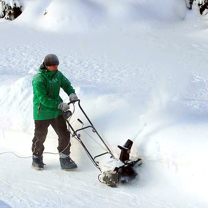 楽天市場】電動除雪機スノーブロワー 前方ライト付 除雪幅40cm ハイ 