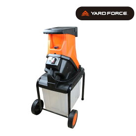 粉砕機 電動 YARD FORCE 枝シュレッダー 1450Wハイパワー タイヤ付 ヤードフォース