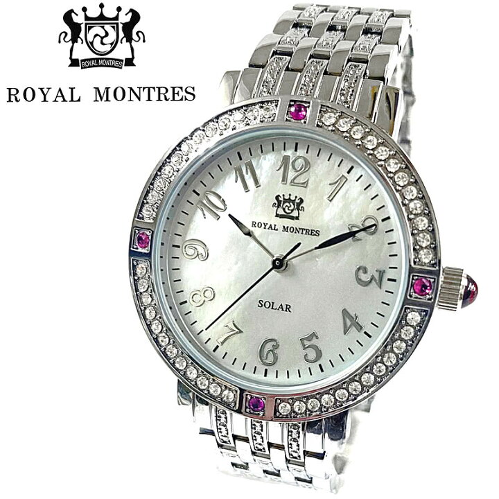 楽天市場】ROYAL MONTRES ルビー天然石 ソーラー腕時計 RM-0015-SVRM 